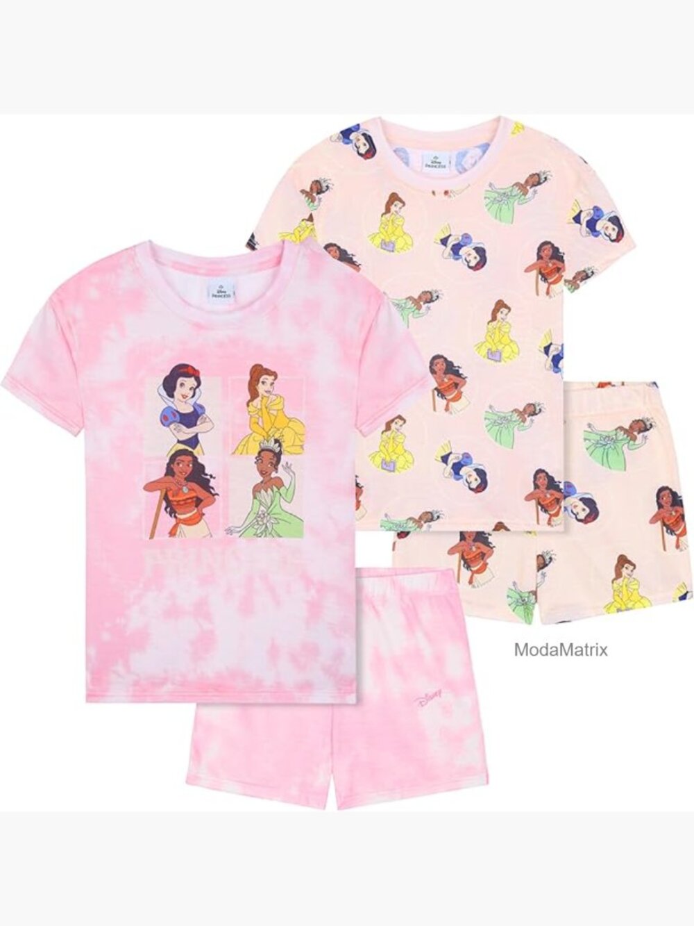 Girls Pajamas Set 2 Pack Short Sleeve & Shorts Kids Sleepwear